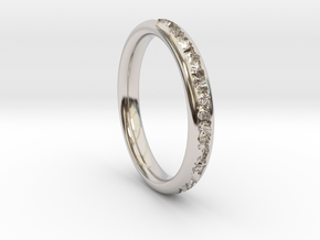 Destroyed ring - Size 9 in Rhodium Plated Brass