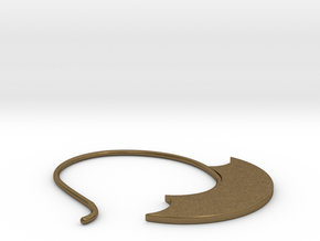 Small hoop (EarringSWH1aa) in Natural Bronze