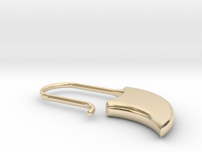 Drop earring medium size(KB1b) in 14k Gold Plated Brass