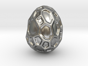 DRAW geo - alien egg in Natural Silver: Small