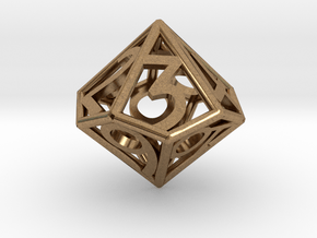 D10 Balanced - Numbers Only in Natural Brass