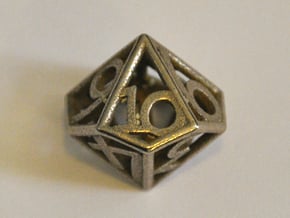 D10 Balanced - Numbers Only in Polished Bronzed Silver Steel