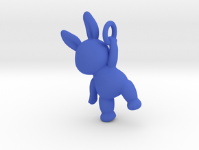 Rabbit Pendant ( 32mm ) in Blue Processed Versatile Plastic