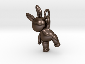Rabbit Pendant ( 32mm ) in Polished Bronze Steel