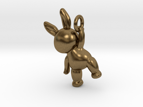 Rabbit Pendant ( 32mm ) in Natural Bronze