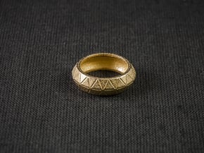 Tri Loop Ring in Polished Gold Steel: 10.25 / 62.125