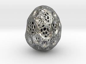 DRAW geo - alien egg 2 in Natural Silver: Small