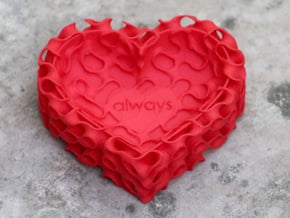 Gyroid Heart Bowl Mini - always in Red Processed Versatile Plastic