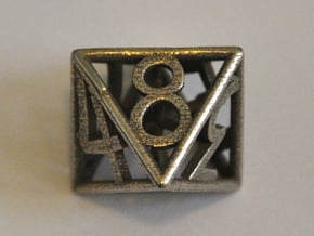 D8 Balanced - Numbers Only in Polished Bronzed Silver Steel