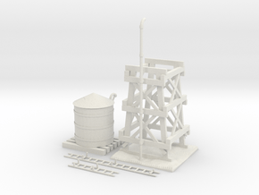 Water Tower Improved in White Natural Versatile Plastic