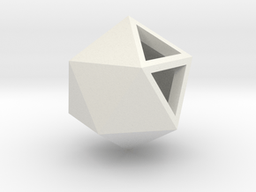 Go Geometric Pendant Icosa in White Natural Versatile Plastic