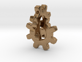 Interlocking Gears in Natural Brass (Interlocking Parts)