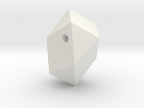 Go Geometric Pendant Egg in White Natural Versatile Plastic