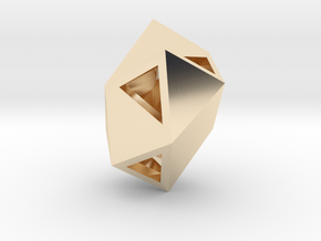 Go Geometric Pendant Egg Open in 14k Gold Plated Brass