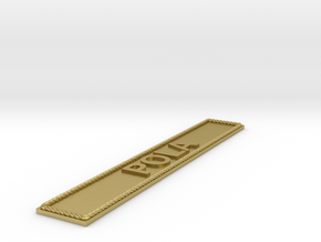 Nameplate Pola in Natural Brass