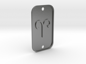 Aries (The Ram) DogTag V1 in Natural Silver