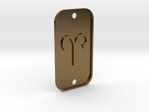 Aries (The Ram) DogTag V1 in Natural Bronze