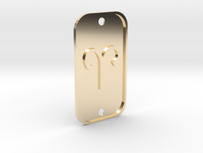 Aries (The Ram) DogTag V1 in 14K Yellow Gold