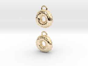 Donuts W Sprinkles Earrings in 14k Gold Plated Brass