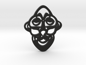 Mask Pendant in Black Premium Versatile Plastic