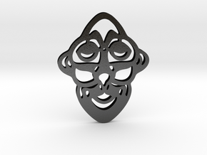 Mask Pendant in Matte Black Steel