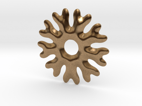 Soft snowflake base chape in Natural Brass