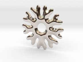 Soft snowflake base chape in Rhodium Plated Brass