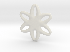 Soft star pendant or earrings in White Natural Versatile Plastic
