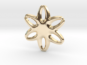 Soft star pendant or earrings in 14k Gold Plated Brass