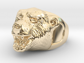 Bear Ring in 14k Gold Plated Brass
