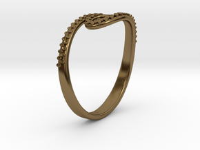 Tentacle Ring in Polished Bronze