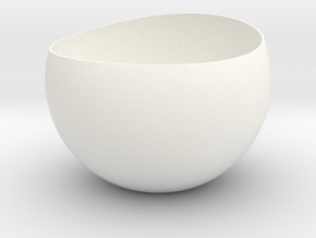 Rounded Egg Planter in White Processed Versatile Plastic