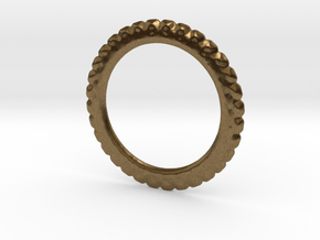 Soften ring shape for earrings or pendant in Natural Bronze