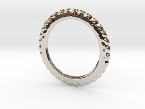 Soften ring shape for earrings or pendant in Rhodium Plated Brass