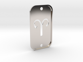 Aries (The Ram) DogTag V2 in Platinum