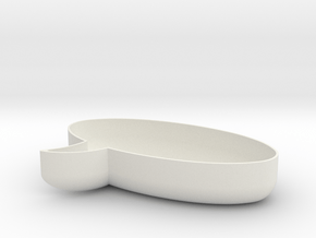 Oval Chat Bubble Bowl in White Natural Versatile Plastic