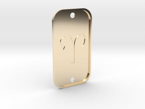  Aries (The Ram) DogTag V4 in 14K Yellow Gold