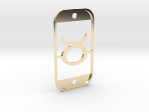 Taurus (The Bull) DogTag V3 in 14k Gold Plated Brass
