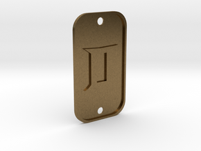 Gemini (The Twins) DogTag V1 in Natural Bronze