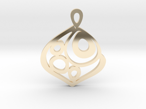 "One becomes three" Pendant in 14k Gold Plated Brass