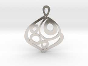 "One becomes three" Pendant in Rhodium Plated Brass