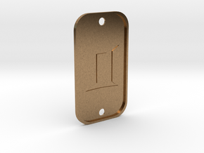 Gemini (The Twins) DogTag V4 in Natural Brass