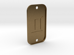 Gemini (The Twins) DogTag V4 in Natural Bronze