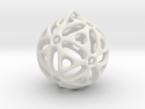 View of spherical games - part one. Pendant in White Natural Versatile Plastic