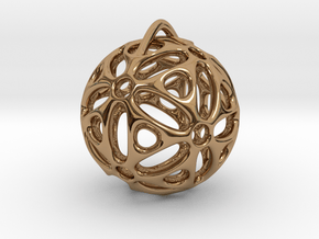 View of spherical games - part one. Pendant in Polished Brass