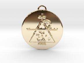 Aquarius Talisman in 14k Gold Plated Brass