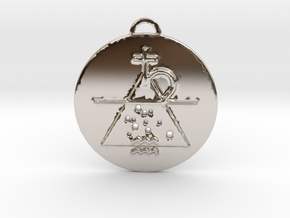 Aquarius Talisman in Rhodium Plated Brass