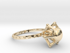 Solitaire ring in 14K Yellow Gold