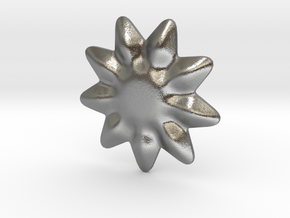 Tiny flower for jewelry making in Natural Silver