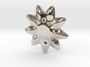 Tiny flower for jewelry making in Rhodium Plated Brass